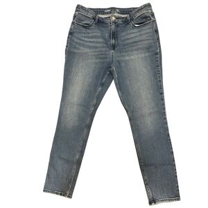 Old Navy Wow Super-Skinny High-Rise Jeans Womens Size 14 Medium Wash Blue Denim